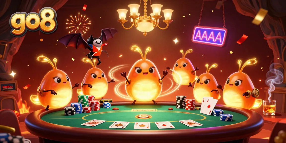 Experience thrilling gameplay at go8 with a vibrant 3D casino scene featuring interactive characters and rich gaming elements.