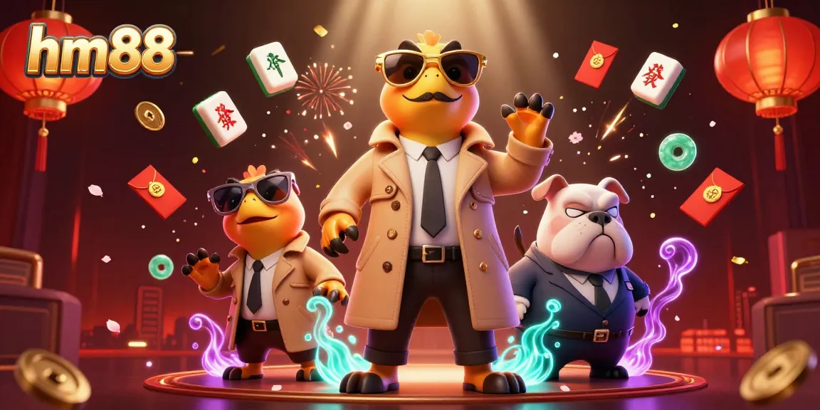 hm88 invites players to experience a vibrant casino scene with raptors in disguise at a VIP lounge