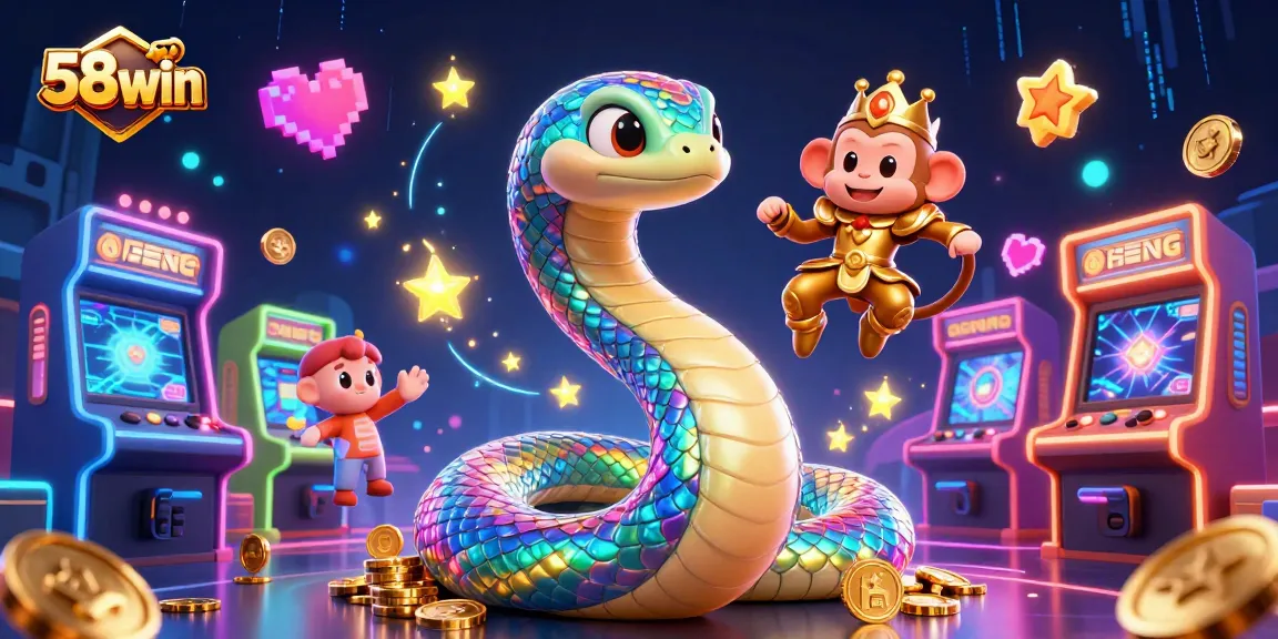Win big with 58win as a vibrant rainbow serpent and monkey king enliven the casino experience.