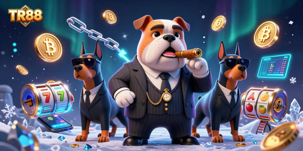 Win big at TR88 with immersive slots and casino games, featuring a bulldog mafia boss.