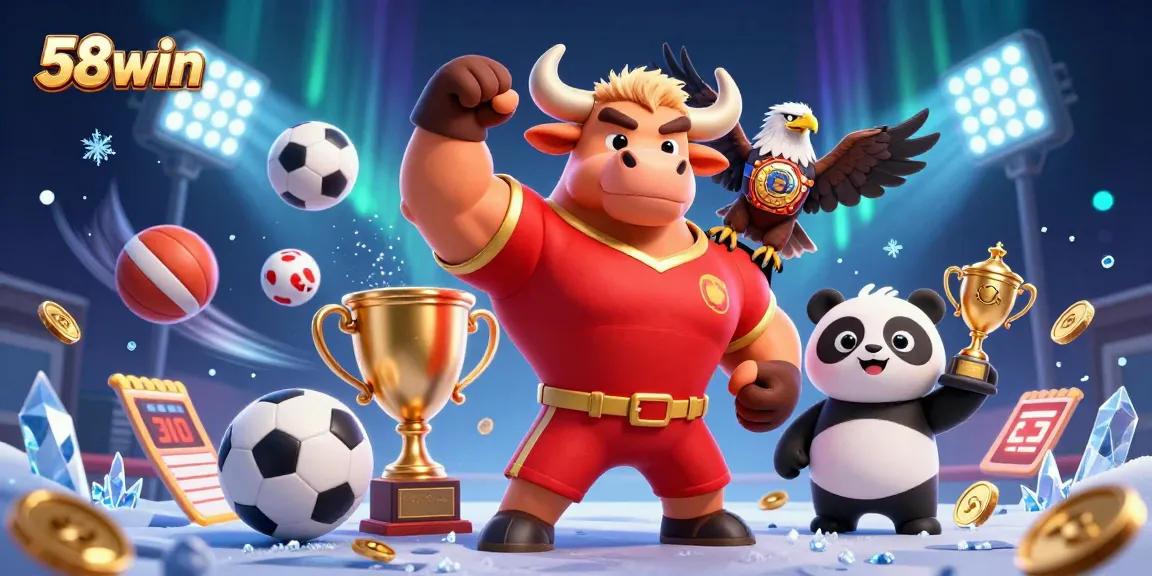 Experience thrilling victories at 58win with dynamic sports betting featuring mascots and lively game action.
