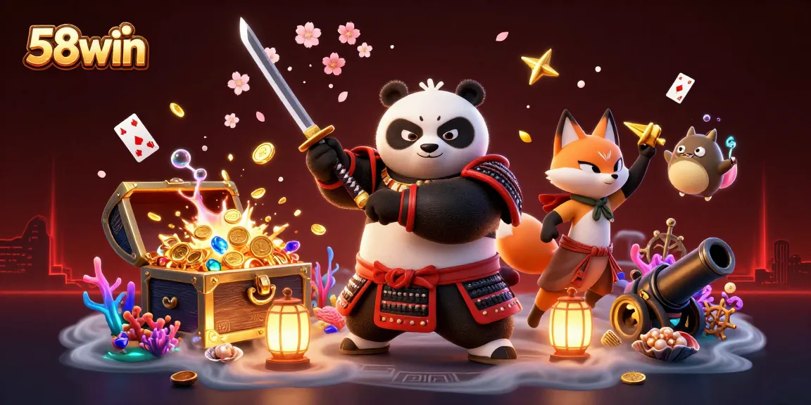 Engage with top games at 58win featuring thrilling samurai and fox characters, rich treasures and action.