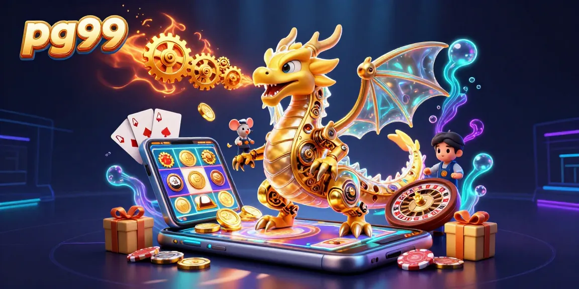 Spin to win at pg99 with a golden dragon and exciting casino elements!