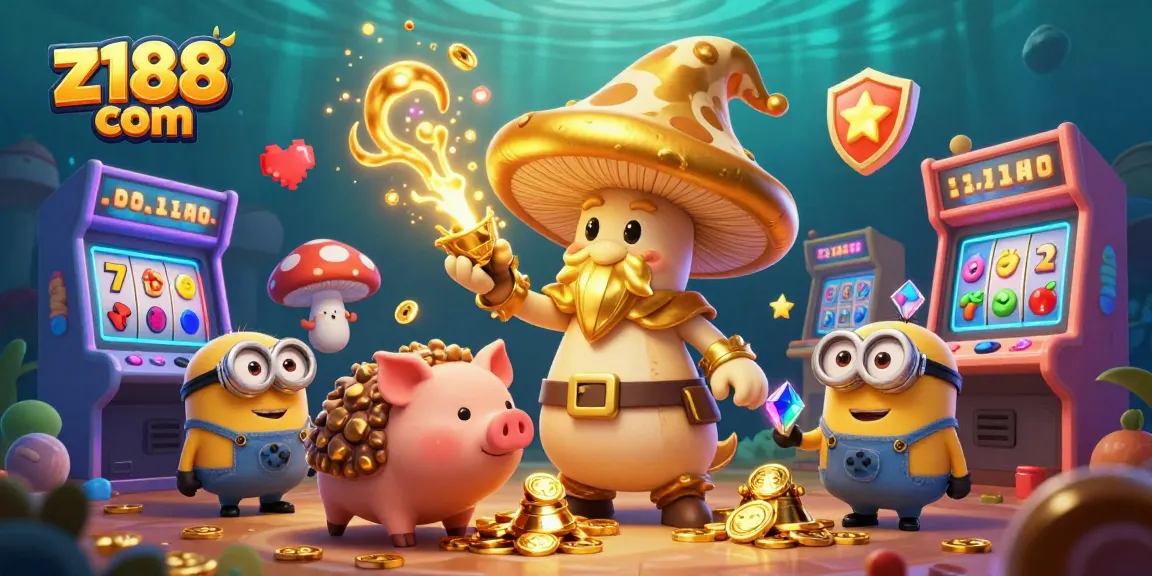 Spin and win big at z188 com with vibrant 3D casino game characters in action.